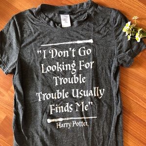 Harry Potter “Trouble Finds Me” medium jr tee